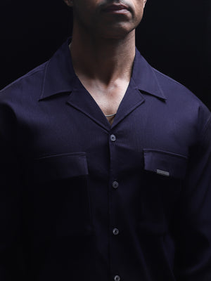 Navy Ultra Stretch Cargo Shirt