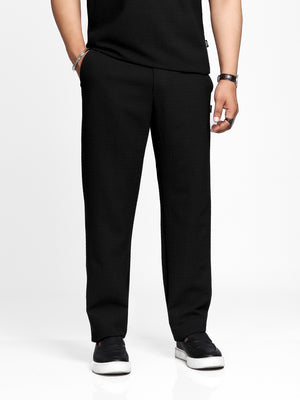 Black Pleated Comfort Pants