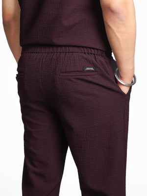 Plum Pleated Comfort Pants