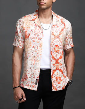 Buy CESARI LONDON Premium Colourblocked Cuban Collar Pure Cotton Casual  Shirt - Shirts for Men 26049420