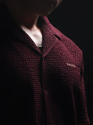 Rosewood Textured Cuban Shirt