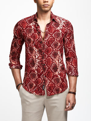 Sangria Snake Print Shirt