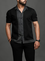 Buy CESARI LONDON Contrast Panel Slim Fit Cotton Casual Shirt - Shirts for  Men 24609340