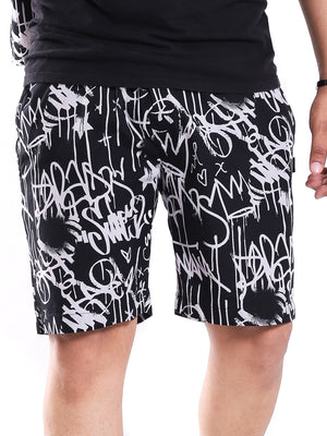 Sketch Print Cotton Shorts (Shirt not included)